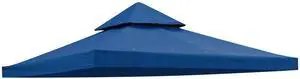 Yescom 8x8Ft 2-Tier Gazebo Top Replacement UV30+ for Dual Tier Outdoor Patio Canopy Cover Party Yard Garden Navy Blue