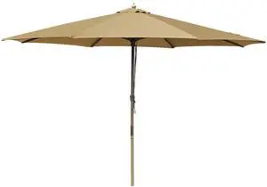 Yescom 13FT Large Outdoor Patio Umbrella UV30+ Wood 8 Rib Pole for Table Beach Yard Garden Wedding Deck Cafe Pool Tan