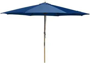 Yescom 13FT Large Outdoor Patio Umbrella UV30+ Wood 8 Rib Pole for Table Beach Yard Garden Wedding Deck Cafe Pool Navy