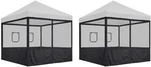 InstaHibit 8 Pcs 10 ft Pop Up Canopy Tent Sidewall Mesh Side Wall Party Canopy