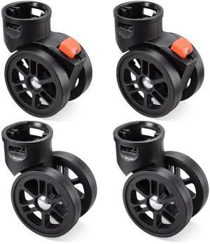 Byootique Set of 4 Swivel Replacement Wheel Caster with Locking Brake 360 Degree Rotate Caster for Makeup Case