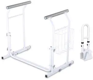 Yescom Bathtub Grab Bar with Toilet Safety Rail Combo Adjustable for Seniors Yescom Bathtub Grab Bar with Toilet Safety Rail Combo Adjustable for Seniors