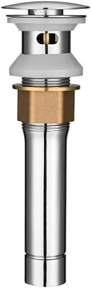 Aquaterior Bathroom Pop Up Drain with Overflow Lavatory Vessel Basin Sink Chrome