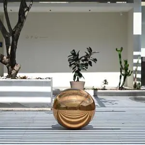 Yescom 20" Inflatable Mirror Ball Giant Reusable Large Disco Balloon Decoration for Party Wedding Event Stage Decor Gold