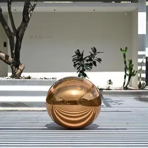 Yescom 32" Inflatable Mirror Ball Giant Reusable Large Disco Balloon Decoration for Party Wedding Event Stage Decor Gold