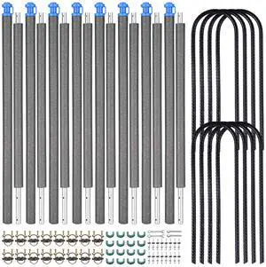 Yescom 8 Pack Trampoline Enclosure Poles w/ Caps & 11" U Shaped Ground Anchors Kit Yescom 8 Pack Trampoline Enclosure Poles w/ Caps & 11" U Shaped Ground Anchors Kit