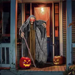 Yescom Animated Halloween Scary Witch 5.3FT Standing Crutch,Sound Activated LED Eyes,Party Decoration 2026 Yescom Animated Halloween Scary Witch 5.3FT Standing Crutch,Sound Activated LED Eyes,Party Decoration 2026