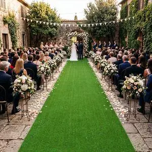 Yescom 5-FT x 65-FT Budget-Friendly Event Turf Pre-cut Roll Wedding Reception Dinner Area Artificial Grass-0.4"H Yescom 5-FT x 65-FT Budget-Friendly Event Turf Pre-cut Roll Wedding Reception Dinner Area Artificial Grass-0.4"H