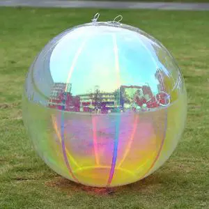 Yescom 32" Big Shiny Inflatable Mirror Ball Giant Iridescent Reusable Balloon for Large Disco Party Wedding Event Stage Decoration Yescom 32" Big Shiny Inflatable Mirror Ball Giant Iridescent Reusable Balloon for Large Disco Party Wedding Event Stage Decoration