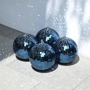 Yescom 4PCS 7" Disco Balls Decoration with Hanging Ring for DJ Club Wedding Blue Yescom 4PCS 7" Disco Balls Decoration with Hanging Ring for DJ Club Wedding Blue