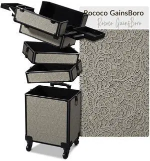 Byootique 4in1 Rolling Makeup Train Case Cosmetic Organizer Rococo GainsBoro Byootique 4in1 Rolling Makeup Train Case Cosmetic Organizer Rococo GainsBoro