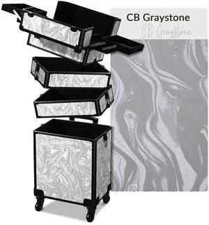 Byootique Rolling Makeup Train Case 4in1 Cosmetic Trolley Organizer Case Lockable Salon Barber Case Traveling Cart Trunk with Wheels for Makeup Artist Trave Nail,CoyoteButtes Graystone Byootique Rolling Makeup Train Case 4in1 Cosmetic Trolley Organizer Case Lockable Salon Barber Case Traveling Cart Trunk with Wheels for Makeup Artist Trave Nail,CoyoteButtes Graystone