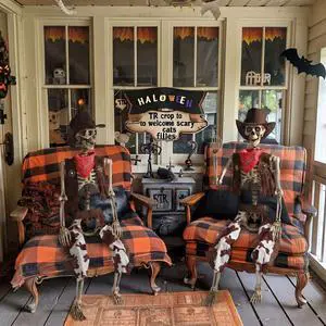 Yescom 2Pcs Halloween Pirate Life Size Skeleton Cowboy Party Haunted House Decorations 2026 Yescom 2Pcs Halloween Pirate Life Size Skeleton Cowboy Party Haunted House Decorations 2026
