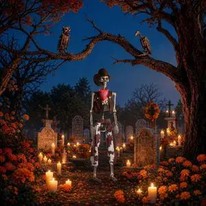 Yescom 5.6 Ft Life Size Cowboy Skeleton with Vulture & Owl Skeleton Halloween Decorations Party 2026 Yescom 5.6 Ft Life Size Cowboy Skeleton with Vulture & Owl Skeleton Halloween Decorations Party 2026