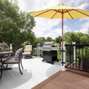 Yescom 9' Solid Wood Patio Umbrella with Heavy Duty Deck No-Drill Mount Kit Bracket & Pulley System for Backyard BBQ Gathering, Creamy Butter Yellow Yescom 9' Solid Wood Patio Umbrella with Heavy Duty Deck No-Drill Mount Kit Bracket & Pulley System for Backyard BBQ Gathering, Creamy Butter Yellow