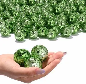 Yescom 120 Pcs Mini Disco Ball Set 1.6" Small Reflective Mirror for 70s Party Dance Décor Ornaments Bulk Green Yescom 120 Pcs Mini Disco Ball Set 1.6" Small Reflective Mirror for 70s Party Dance Décor Ornaments Bulk Green