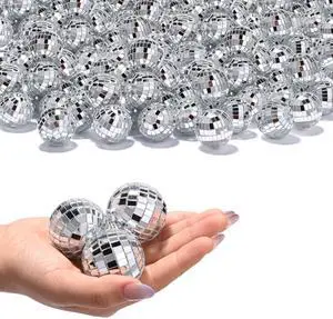 Yescom 120 Pcs Mini Disco Ball Set 1.6" Small Reflective Mirror for 70s Party Dance Décor Ornaments Bulk Silver Yescom 120 Pcs Mini Disco Ball Set 1.6" Small Reflective Mirror for 70s Party Dance Décor Ornaments Bulk Silver