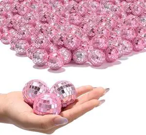 Yescom 120 Pcs Mini Disco Ball Set 1.6" Small Reflective Mirror for 70s Party Dance Décor Ornaments Bulk Pink Yescom 120 Pcs Mini Disco Ball Set 1.6" Small Reflective Mirror for 70s Party Dance Décor Ornaments Bulk Pink