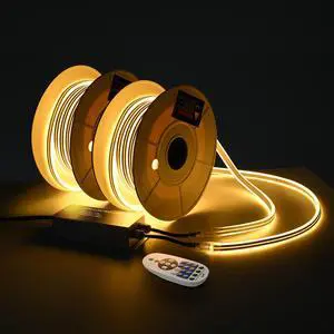 Yescom BiLume 2700K Warm White 150ft x2 Dual Control IP65 Outdoor LED Neon Rope Light Set 110-120V AC plug-and-play Yescom BiLume 2700K Warm White 150ft x2 Dual Control IP65 Outdoor LED Neon Rope Light Set 110-120V AC plug-and-play