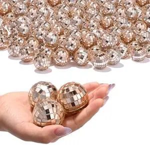 Yescom 120 Pcs Mini Disco Ball Set 1.6" Small Reflective Mirror for 70s Party Dance Décor Ornaments Bulk Rose Gold Yescom 120 Pcs Mini Disco Ball Set 1.6" Small Reflective Mirror for 70s Party Dance Décor Ornaments Bulk Rose Gold