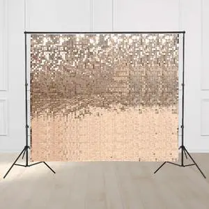 Instahibit 10x7 FT Shimmer Wall Backdrop with Stand 72 Pcs Panels Decor for Wedding Party Instahibit 10x7 FT Shimmer Wall Backdrop with Stand 72 Pcs Panels Decor for Wedding Party