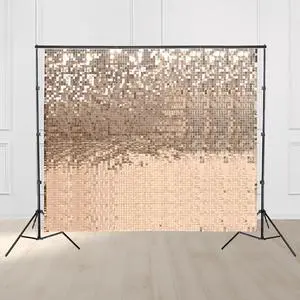 Instahibit 8.5x10 FT Shimmer Wall Backdrop with Stand 72 Pcs Panels Decor for Wedding Party Instahibit 8.5x10 FT Shimmer Wall Backdrop with Stand 72 Pcs Panels Decor for Wedding Party