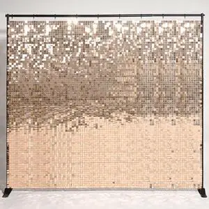 Instahibit 10x8 FT Shimmer Wall Backdrop with Stand 72 Pcs Panels Decor for Wedding Party Instahibit 10x8 FT Shimmer Wall Backdrop with Stand 72 Pcs Panels Decor for Wedding Party