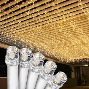 Yescom Commercial Icicle Lights for Outside Christmas Decor 9000 LED 30'x10 Yescom Commercial Icicle Lights for Outside Christmas Decor 9000 LED 30'x10