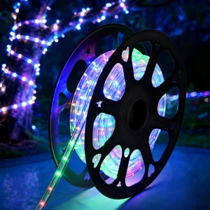 Yescom LumeVine RGBY 50ft 1/2" LED Rope Lights for Outside 540 Multicolor LEDs, 110-120V Plug-and-Play, IP65 Waterproof Yescom LumeVine RGBY 50ft 1/2" LED Rope Lights for Outside 540 Multicolor LEDs, 110-120V Plug-and-Play, IP65 Waterproof