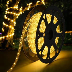 Yescom LumeVine 3000K 50ft x 1/2" LED Rope Lights for Outside 540 Warm White LEDs, 110-120V Plug-and-Play, IP65 Waterproof Yescom LumeVine 3000K 50ft x 1/2" LED Rope Lights for Outside 540 Warm White LEDs, 110-120V Plug-and-Play, IP65 Waterproof