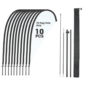 InstaHibit 10 Pack 7ft Teardrop Feather Flag Pole Kit for Business Advertising InstaHibit 10 Pack 7ft Teardrop Feather Flag Pole Kit for Business Advertising