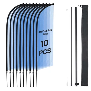 InstaHibit 10 Pack 8ft Feather Flag Pole Kit for Business Advertising Flags InstaHibit 10 Pack 8ft Feather Flag Pole Kit for Business Advertising Flags