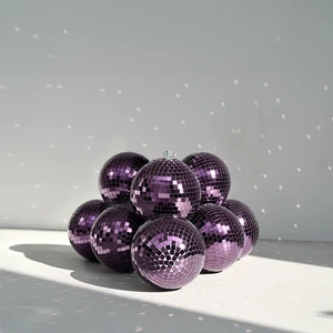 Yescom 8 Pcs 7 Inch Purple Disco Ball Hanging Mirror Balls Bachelorette Yescom 8 Pcs 7 Inch Purple Disco Ball Hanging Mirror Balls Bachelorette