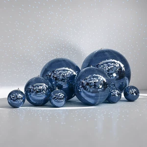 Yescom Sapphire Blue Disco Ball Set 7"/12"/16"/20"/24" Set of 8 for Party Assorted Mirror Balls for Event Planner Corporate Gala Gender Reveal All-Blue Theme Decoration Yescom Sapphire Blue Disco Ball Set 7"/12"/16"/20"/24" Set of 8 for Party Assorted Mirror Balls for Event Planner Corporate Gala Gender Reveal All-Blue Theme Decoration