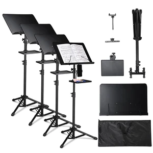 Yescom 4 Packs 37"-61" Music Sheet Stand Tiltable Widened Stable Tripod Base Storage Tray Carrying Bag Music Festival Event Yescom 4 Packs 37"-61" Music Sheet Stand Tiltable Widened Stable Tripod Base Storage Tray Carrying Bag Music Festival Event