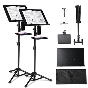 Yescom 2 Packs 37"-61" Music Sheet Stand Tiltable Widened Stable Tripod Base Storage Tray Carrying Bag Studio Concert Yescom 2 Packs 37"-61" Music Sheet Stand Tiltable Widened Stable Tripod Base Storage Tray Carrying Bag Studio Concert