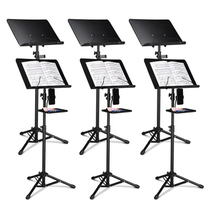 Yescom 6 Packs Music Sheet Stand 37"-61" Tiltable Widened Stable Tripod Base Storage Tray Carrying Bag for Touring Band Yescom 6 Packs Music Sheet Stand 37"-61" Tiltable Widened Stable Tripod Base Storage Tray Carrying Bag for Touring Band