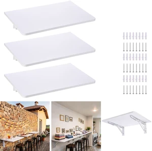 Yescom Wall Mounted Folding Desk 72 Inch 3 Pack Floating Drop Leaf Bar Table White 72" Wall Mounted Folding Bar Desk Holds 150 Lbs Total for Outdoor Patio Yescom Wall Mounted Folding Desk 72 Inch 3 Pack Floating Drop Leaf Bar Table White 72" Wall Mounted Folding Bar Desk Holds 150 Lbs Total for Outdoor Patio