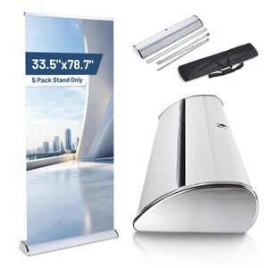 InstaHibit 33.5x78.7in Deluxe Retractable Banner Stand Aluminum Base Roll Up Display 5PK InstaHibit 33.5x78.7in Deluxe Retractable Banner Stand Aluminum Base Roll Up Display 5PK