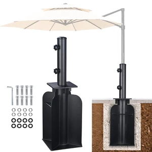 Yescom Heavy Duty In-ground Umbrella Base with Stand Tube for Cantilever Flagpole Commercial Grade for Country Club Patio Lawn Grass Yescom Heavy Duty In-ground Umbrella Base with Stand Tube for Cantilever Flagpole Commercial Grade for Country Club Patio Lawn Grass