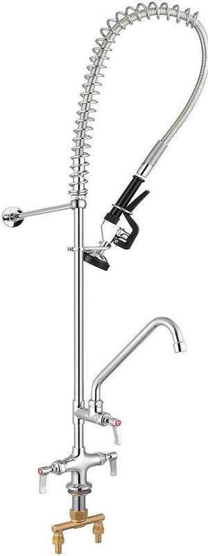 Aquaterior® Commercial Kitchen Restaurant Pre-Rinse Faucet Swivel w/ 12" Add-On Faucet CUPC NSF ANSI