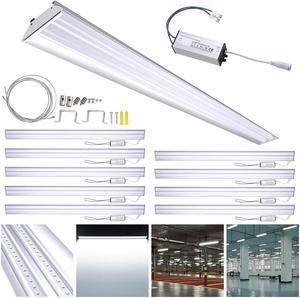 DELight 10Pcs 40W LED Shop Light 5000K 4000-4500LM Garage Work Shop Hanging Ceiling Light Aluminum