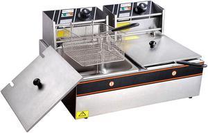 Commercial 5000W 20L Electric Countertop Stainless Steel Deep