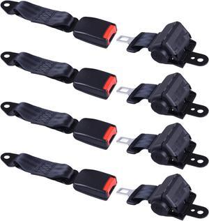 Yescom Universal Golf Cart Seat Lap Belts Retractable for EZGO/Yamaha/Club Car 4 Pieces
