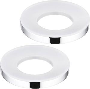 Aquaterior Bathroom Sink Mounting Ring Nickel for Home Countertop Glass Vessel Sink Drain Mount Support 2 Pack