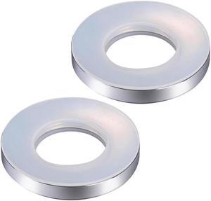 Aquaterior Bathroom Sink Mounting Ring Chrome for Home Countertop Glass Vessel Sink Drain Mount Support 2 Pack