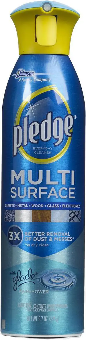 Drackett CB724166 Pledge Multi-Surface Everyday Aerosol, Rainshower, 9.7 oz, 1 Each