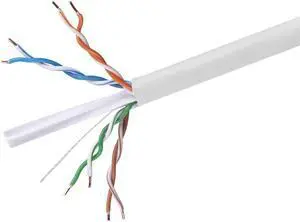 Monoprice Cat6 Ethernet Bulk Cable - 1000 Feet - White, Solid, 550MHz, UTP, CMR, Riser Rated, Pure Bare Copper Wire, 23AWG, No Logo, (UL) Monoprice Cat6 Ethernet Bulk Cable - 1000 Feet - White, Solid, 550MHz, UTP, CMR, Riser Rated, Pure Bare Copper Wire, 23AWG, No Logo, (UL)
