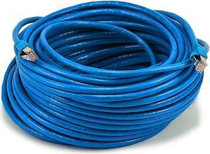 Monoprice Cat6A Ethernet Patch Cable - 100 Feet - Blue | Snagless RJ45, Stranded, 550Mhz, STP, Pure Bare Copper Wire, 10G,26AWG