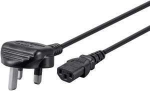 Monoprice 6Ft 18Awg England Power Cord Cable - H05vv-F Nema C13 - Black